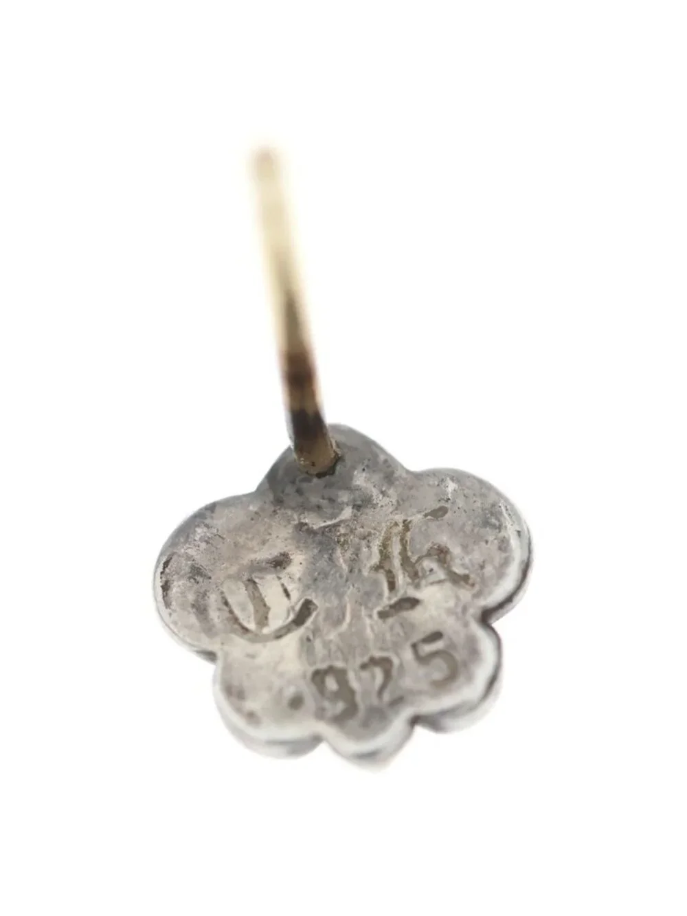 Chrome Hearts CO BS Flr BS Flare Stud Earrings Silver